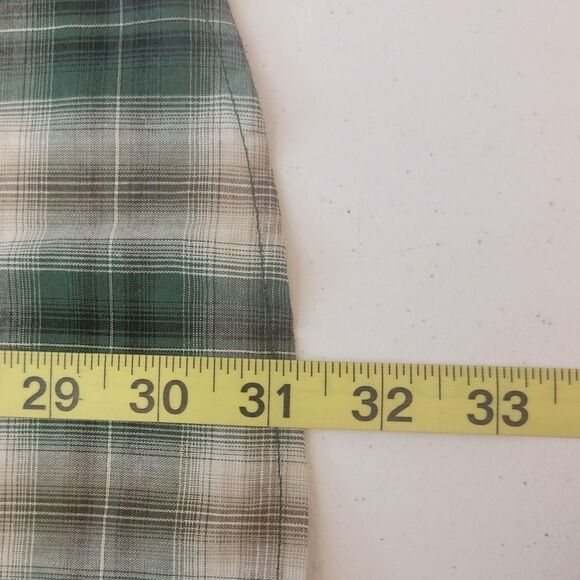 Wrangler Wrancher Womens Size 2X Green Plaid Pearl Snap Western LS Shirt - Picture 7 of 7